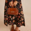 Sac En Cuir Naplack Petit Flore - Brule
