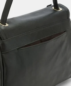 Sac Flore En Cuir - Noir