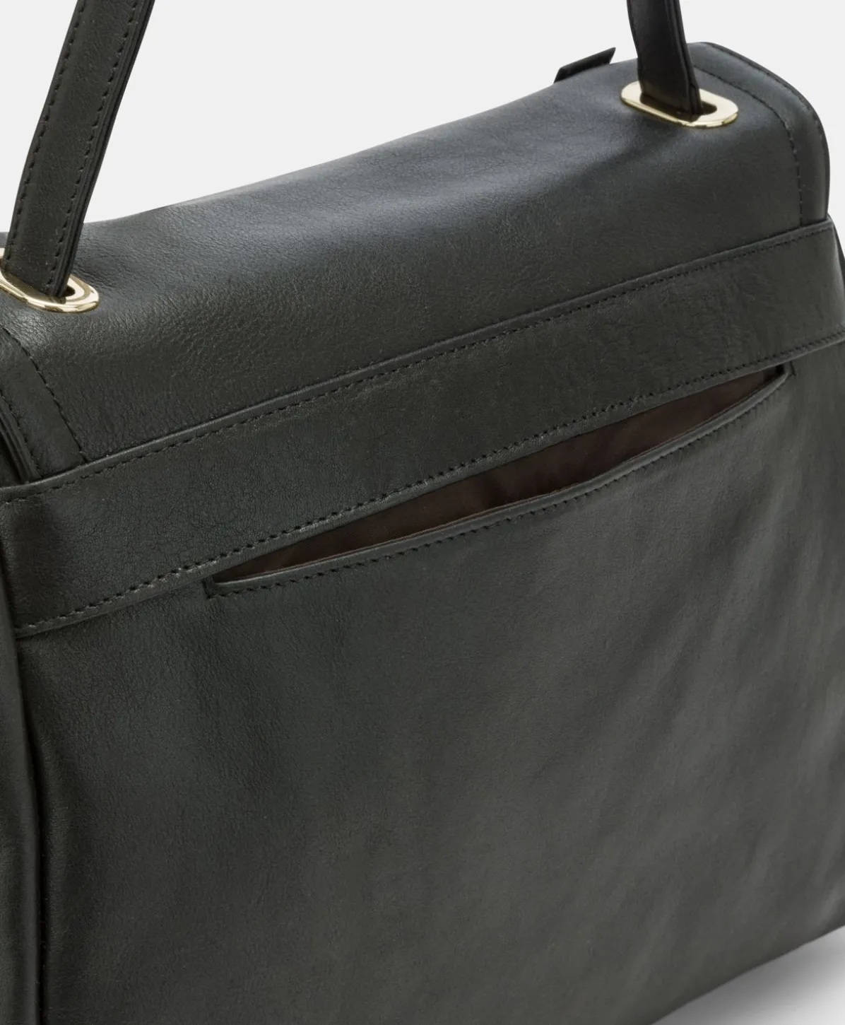 Sac Flore En Cuir - Noir