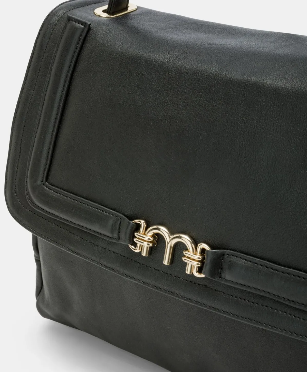 Sac Flore En Cuir - Noir