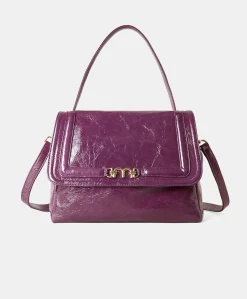 Sac Flore En Cuir Naplack - Myrtille