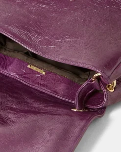 Sac Flore En Cuir Naplack - Myrtille