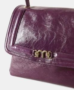 Sac Flore En Cuir Naplack - Myrtille