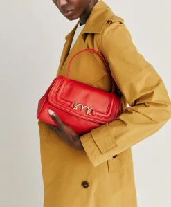 Sac Petit Flore En Cuir - Rouge