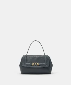Sac Petit Flore En Cuir - Bleu