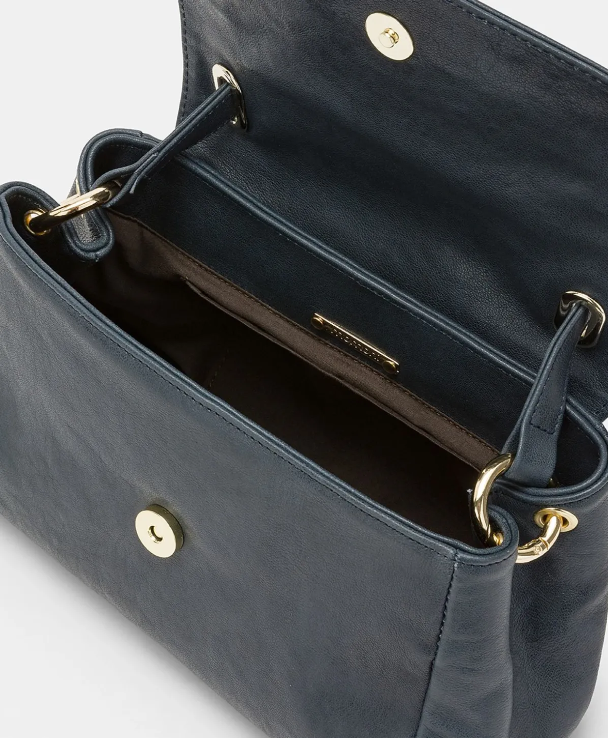 Sac Petit Flore En Cuir - Bleu