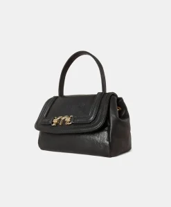 Sac Petit Flore En Cuir - Noir