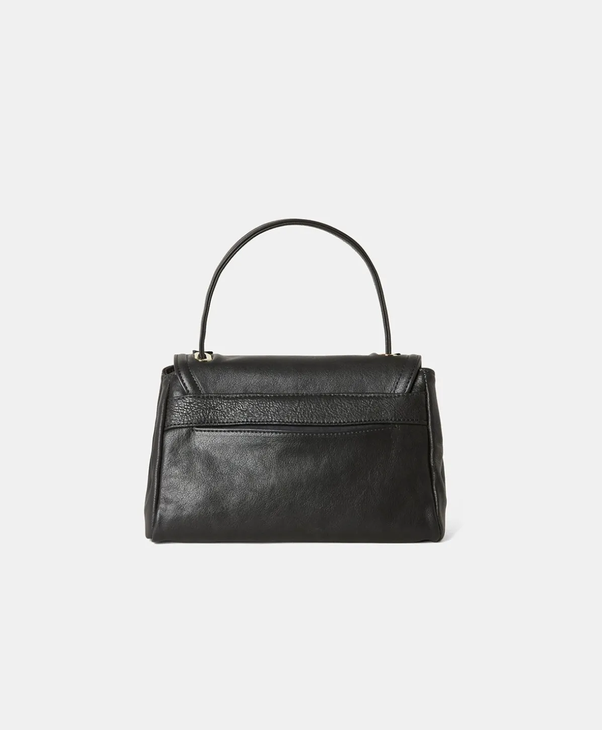 Sac Petit Flore En Cuir - Noir