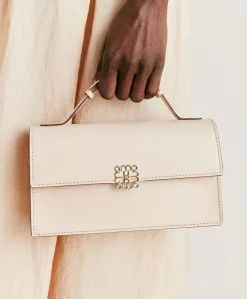 Sac Porte Epaule Sophie En Cuir Nappa - Poudre