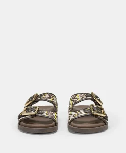 Sandales Chamorro Avec Tissage - Marron / Multicolore