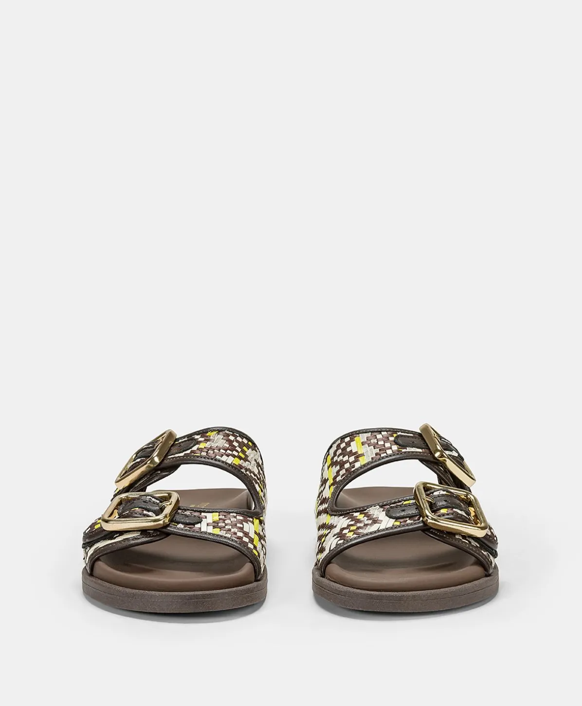Sandales Chamorro Avec Tissage - Marron / Multicolore