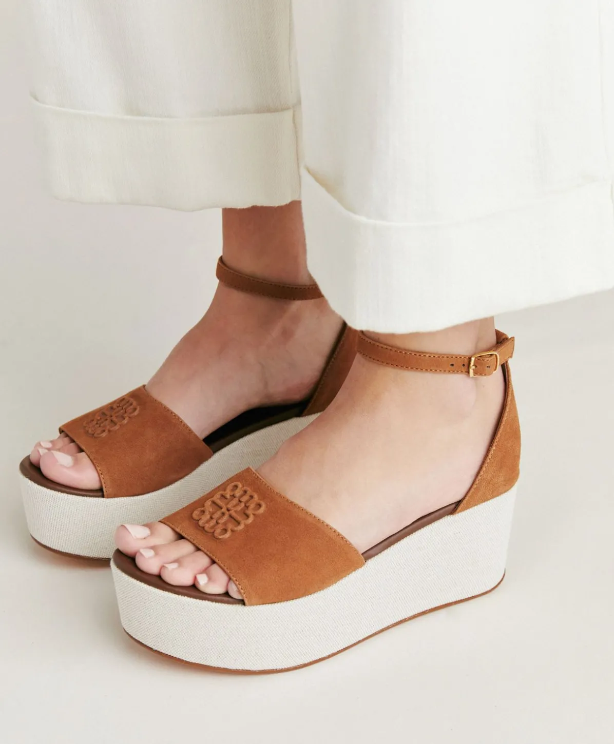 Sandales Soraya En Cuir Et Toile - Cuir