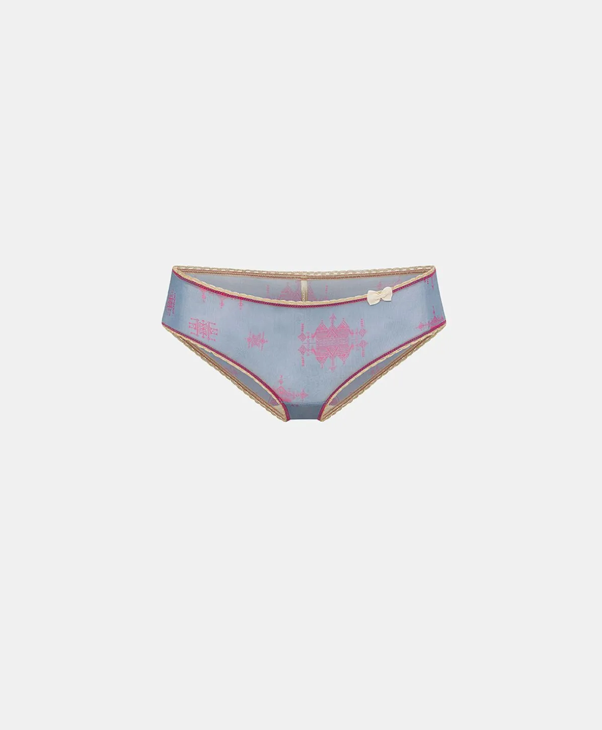 Slip Hamac En Nylon Imprime - Bluette/Fuchsia