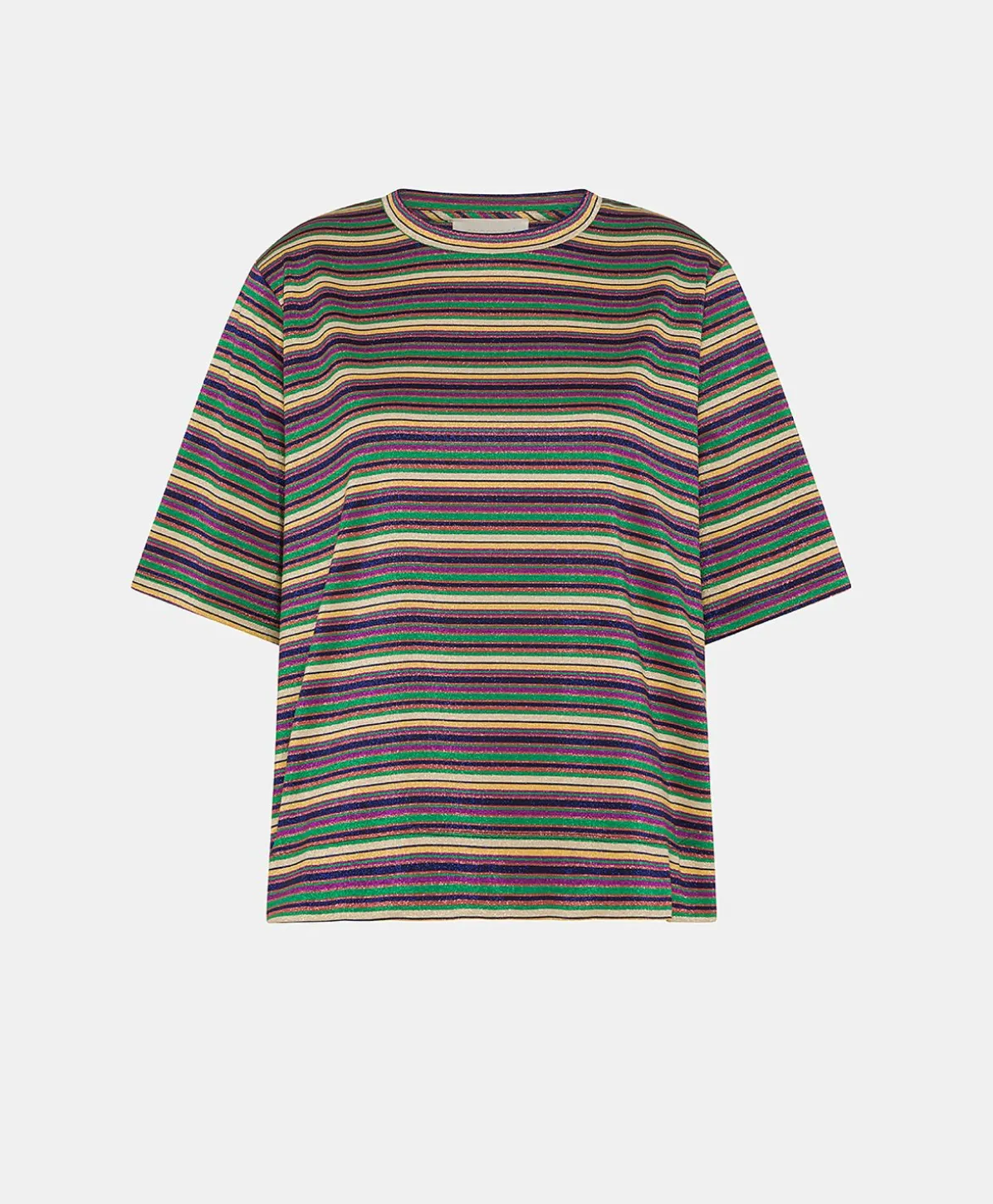 Thirt Iora En Jersey Lurex Raye - Vert Multicolore