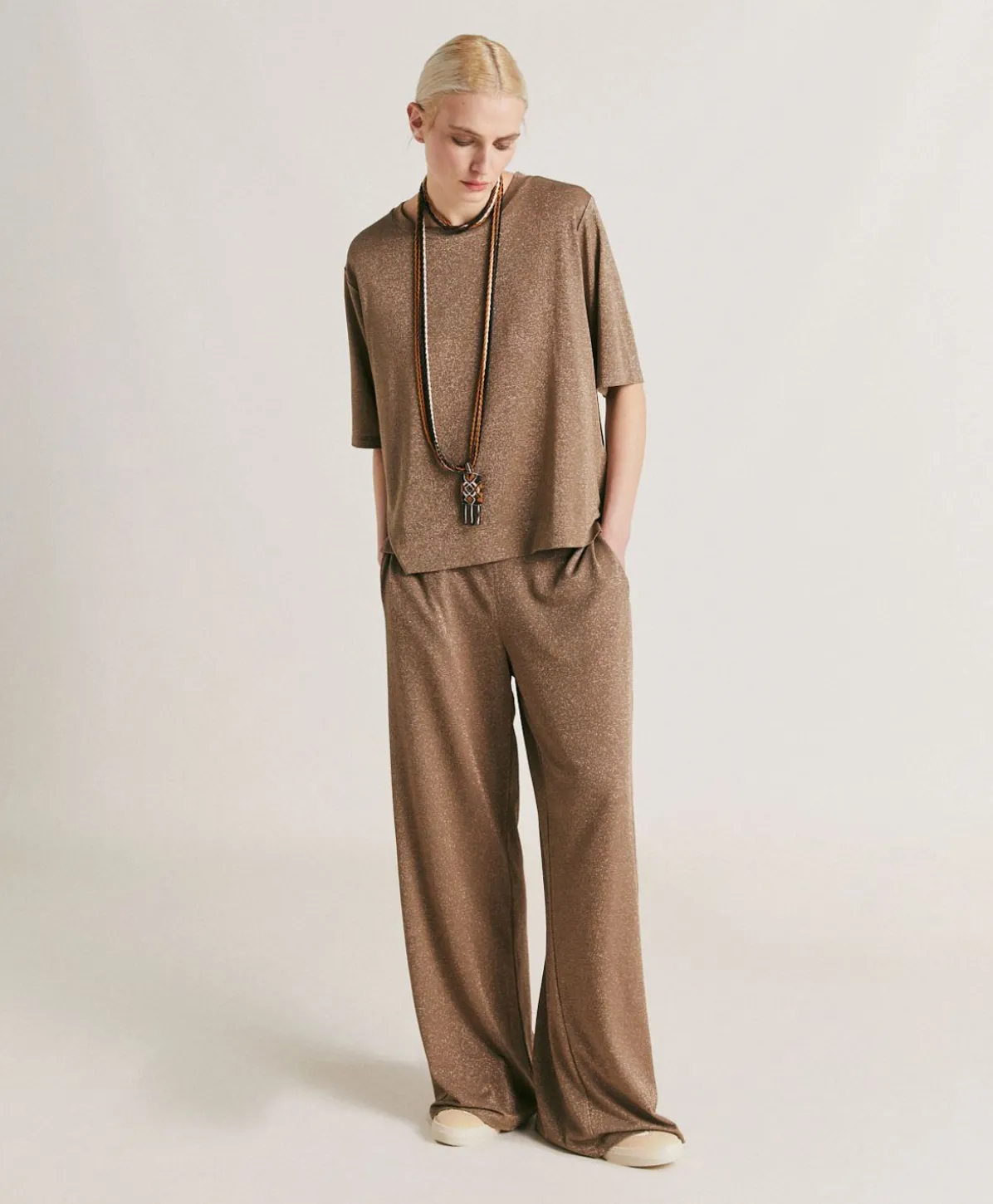 Thirty Iora En Jersey Lurex - Boue