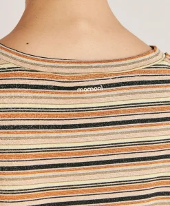 Thirty Iora En Jersey Lurex Raye - Rouille Multicolore