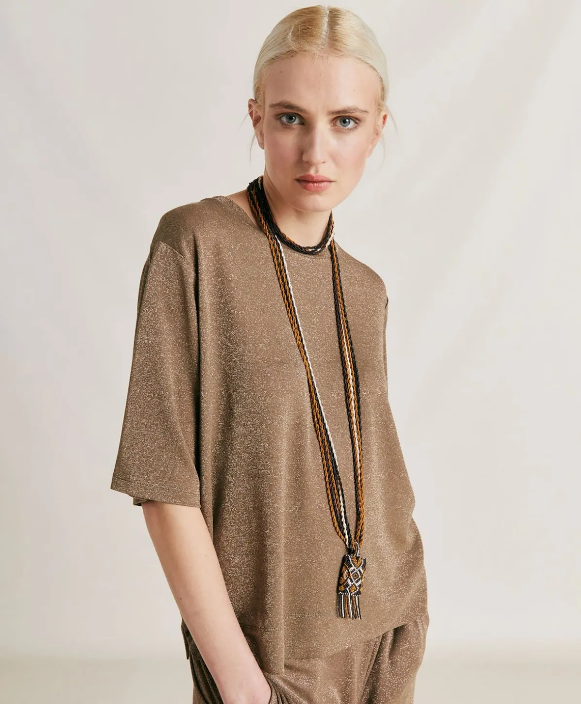 Thirty Iora En Jersey Lurex - Boue