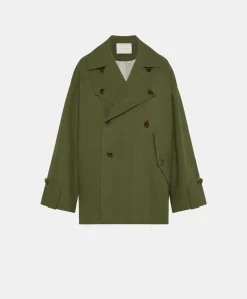 Trench-Coat En Coton Gazania - Vert
