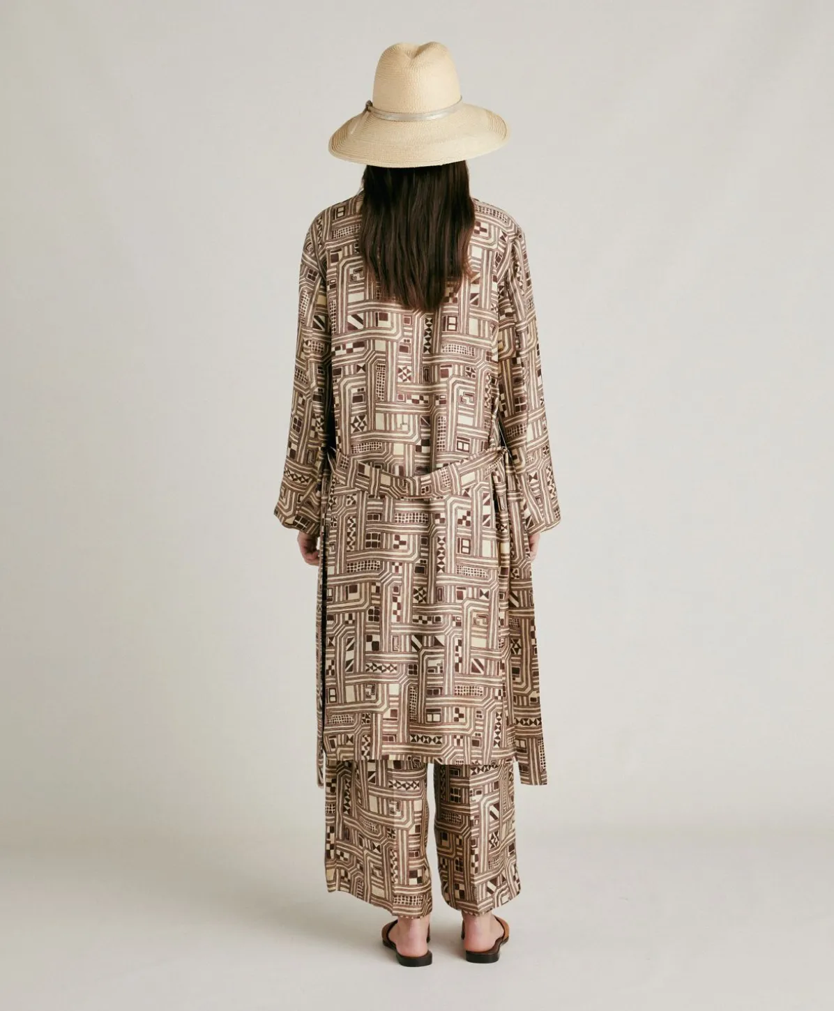 Trench-Coat En Serge De Soie Bados - Beige/Tabac