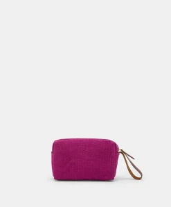 Trousse A Maquillage Pira En Toile Avec Broderie - Cyclamen