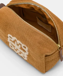 Trousse Maquillage Pira En Toile Avec Broderie - Brandy