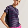 T-Shirt En Jersey Raye Lottie - Fuchsia/Bleu