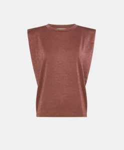 T-Shirt Enna En Jersey Lurex - Terre Cuite