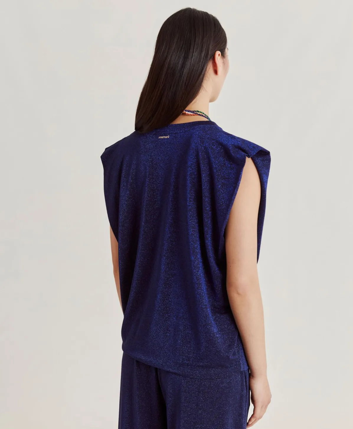 T-Shirt Enna En Jersey Lurex - Bleute
