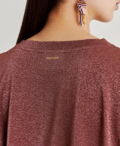 T-Shirt Enna En Jersey Lurex - Terre Cuite