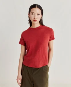 Tshirt Jersey En Lin Lottie - Amarante