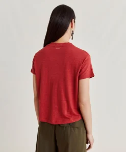 Tshirt Jersey En Lin Lottie - Amarante
