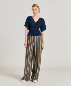 T-Shirt Milly Lurex Jersey - Bleute