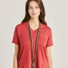 Tshirt Nancy En Jersey De Lin - Amarante