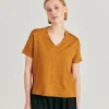 T-Shirt Nancy En Jersey Lin - Caramel