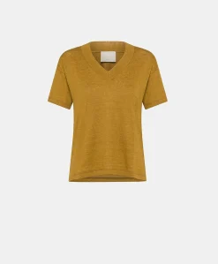 T-Shirt Nancy En Jersey Lin - Caramel