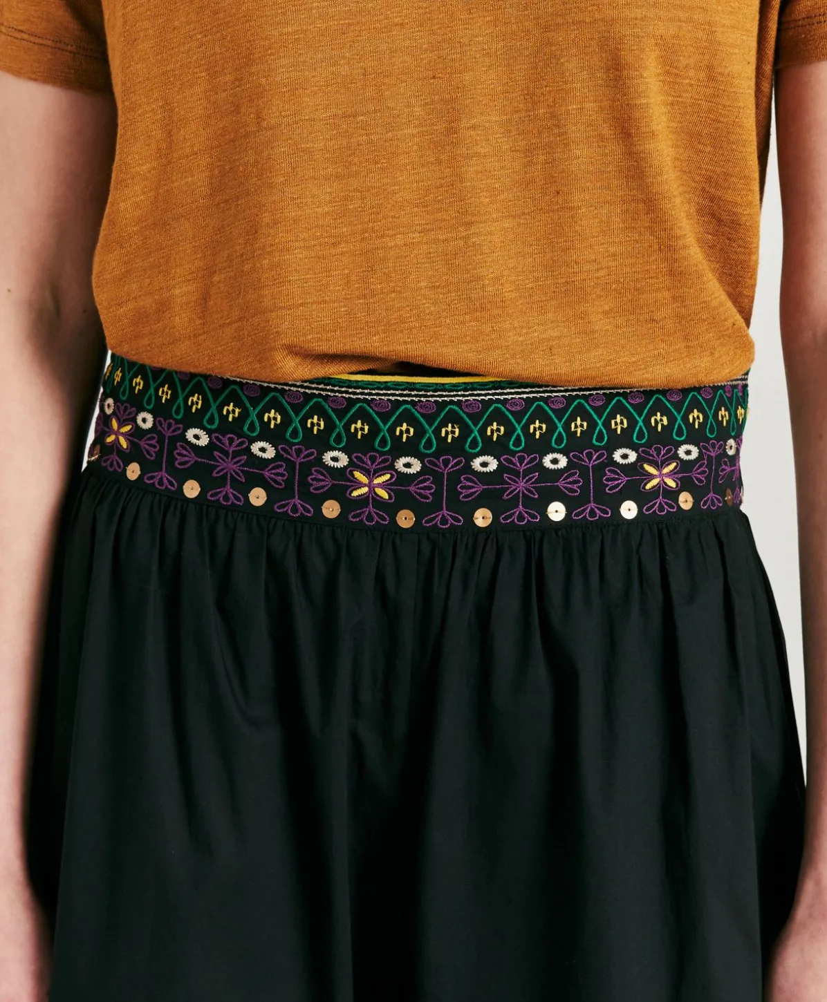 T-Shirt Nancy En Jersey Lin - Caramel