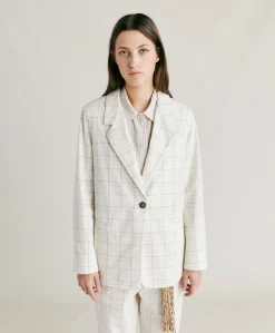 Veste Dayton Check Seersucker - Creme/Boue