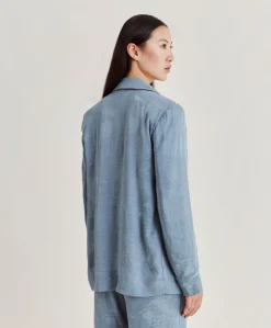 Veste Dayton Cupro Jacquard - Ciel