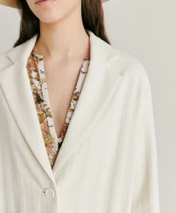 Veste En Coton Teint Mindy - Creme