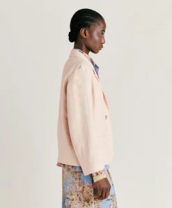 Veste En Lin Epais Emma - Saumon