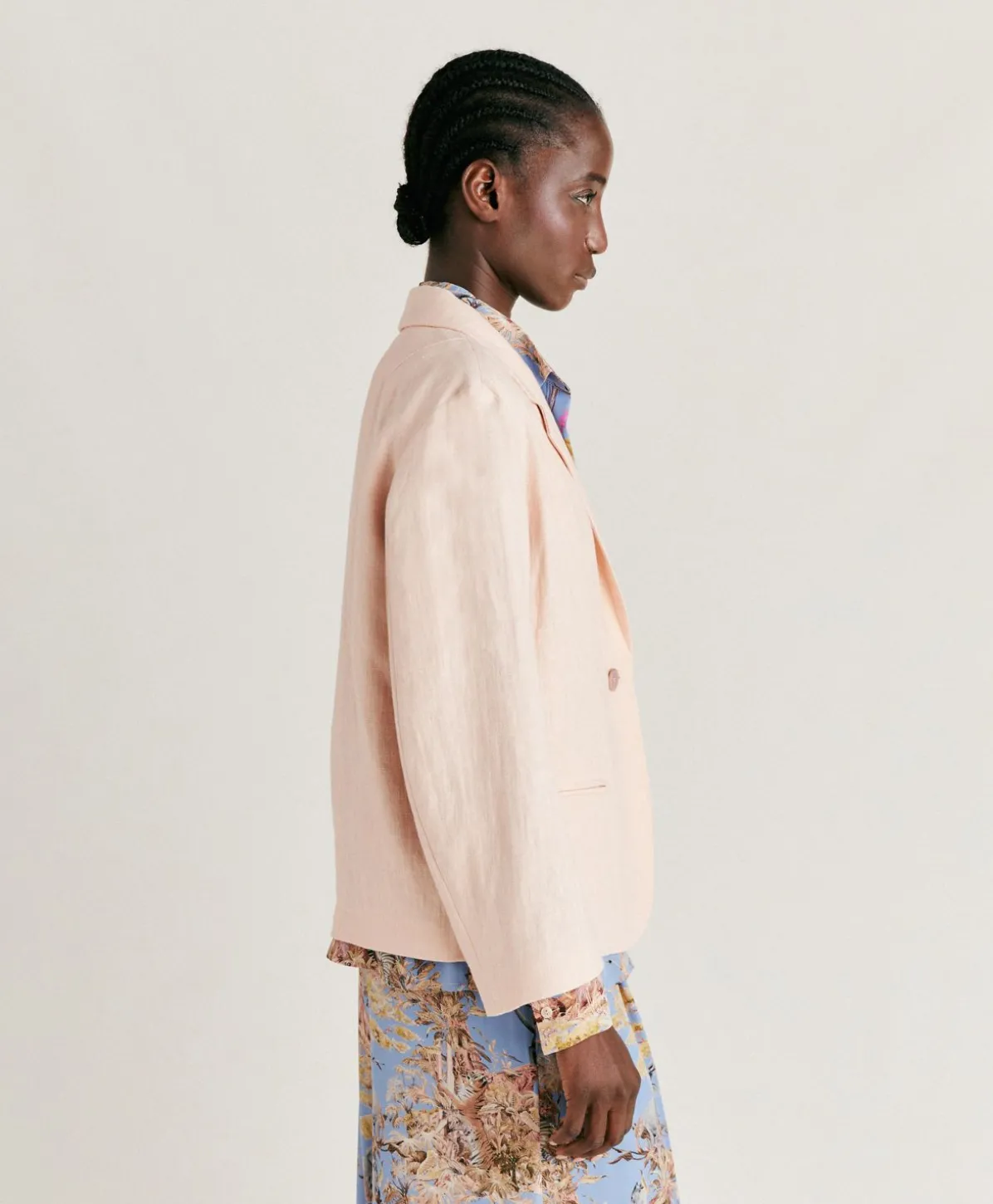 Veste En Lin Epais Emma - Saumon
