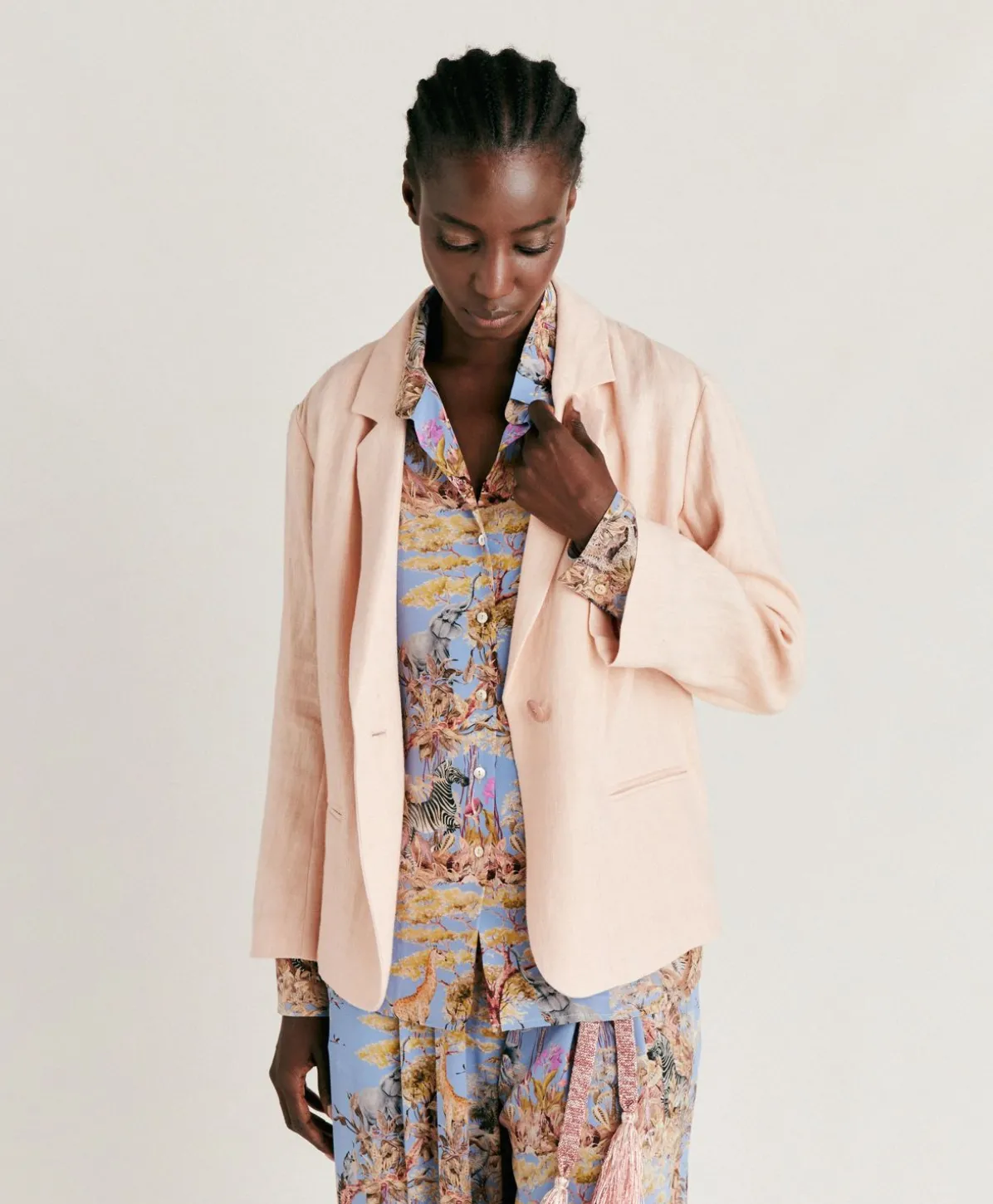 Veste En Lin Epais Emma - Saumon