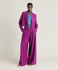 Veste Rosita En Viscose De Lin Elegante - Cyclamen