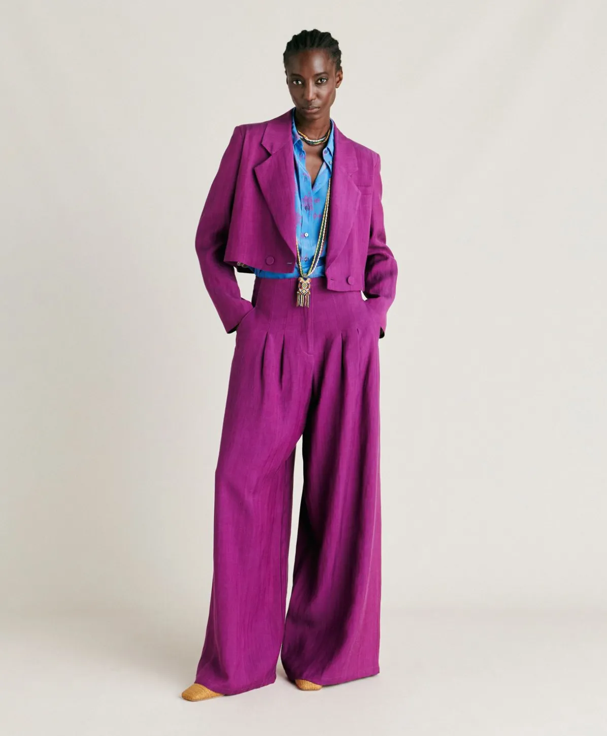 Veste Rosita En Viscose De Lin Elegante - Cyclamen